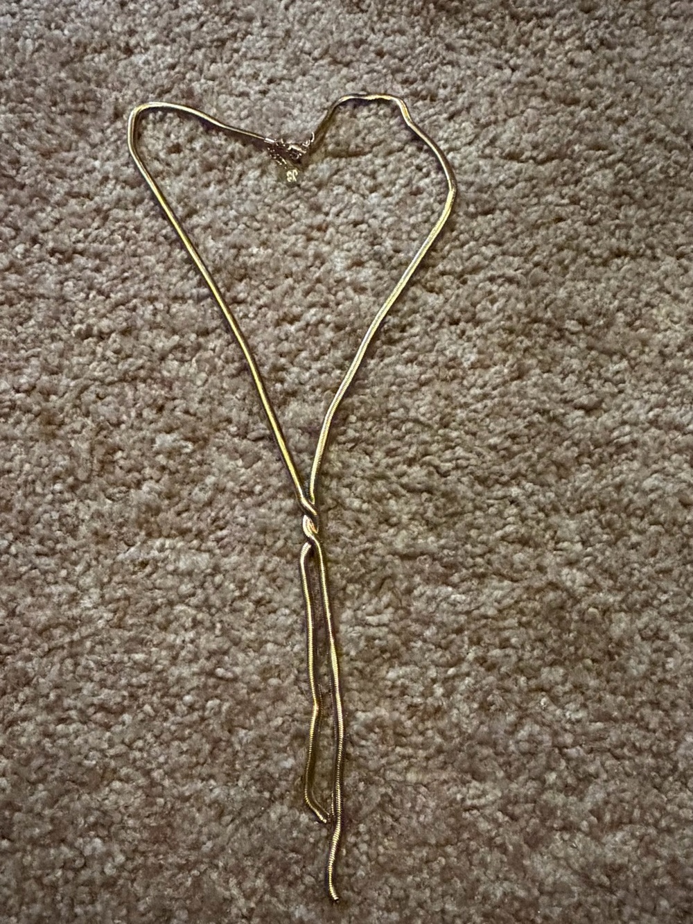 Plunder Gold Y-Style Lariat Necklace